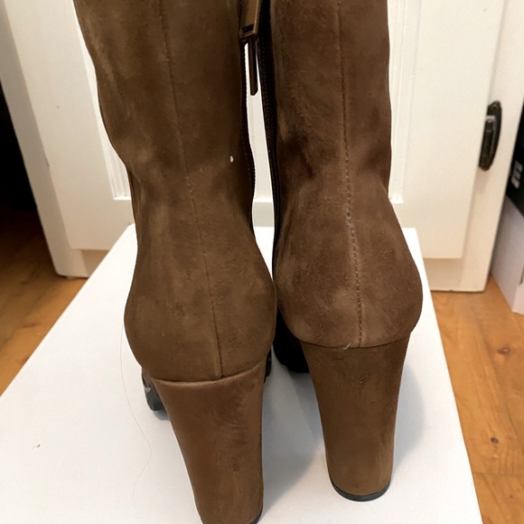 Aldo stacked heel bootie (brown suede-TEALITH) - Picture 3 of 8